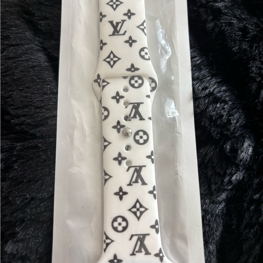 Louis Vuitton White and Black Watch Band